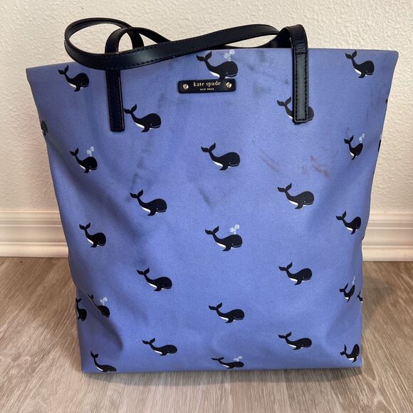 Kate Spade Whale Print Tote - Picture 1 of 15